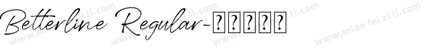 Betterline Regular字体转换